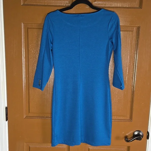 Old Navy-Blue pullover fitted dress with 3/4 sleeves Sz XS NWT - Picture 8 of 9